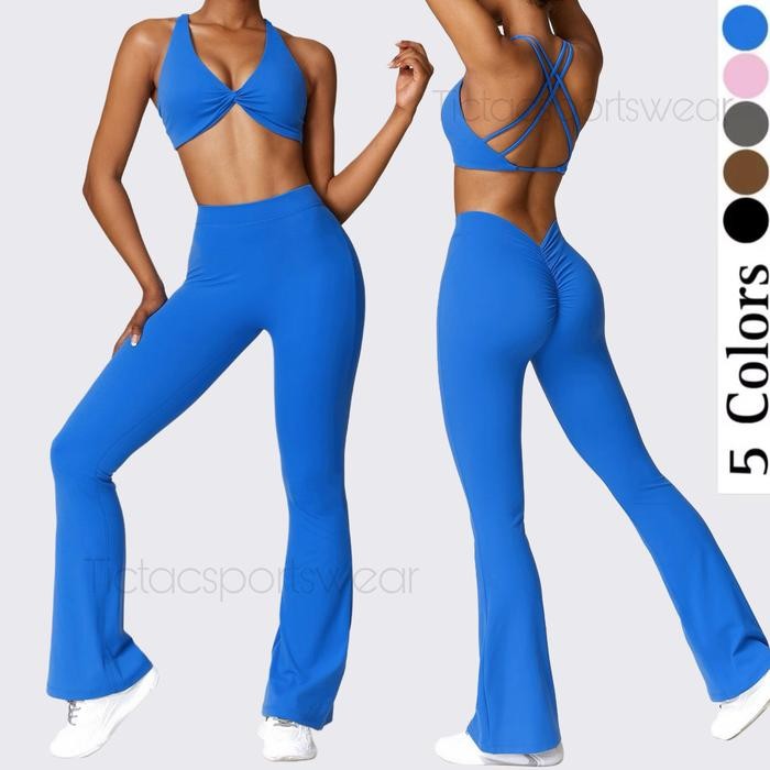 TerbaruSis- Keneysha Sport Set Sport Bra Dan Legging Cutbray Scrunch / (Dijual Terpisah) / Setelan
