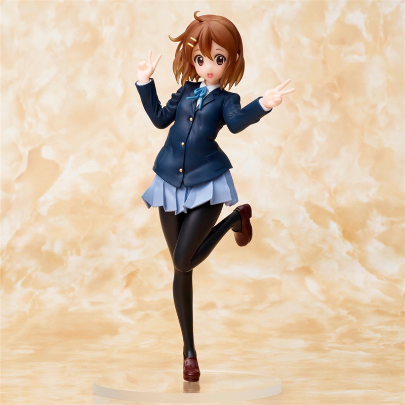 18CM Hirasawa Yui Anime Figure K-ON Akiyama Mio Action Figures PVC Office Collection Model Toys Gift