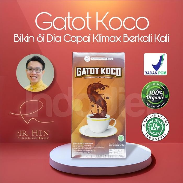 PROMO  Dr Hen Kopi Gatot Koco (Richard Lee) Coffee Herbal 100% ASLI Original