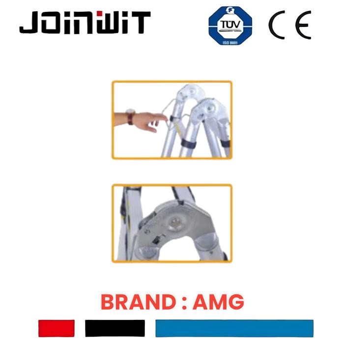 Tangga Teleskopik Double Alumunium 8.2 M /Tangga Lipat 4.1M + 4.1M