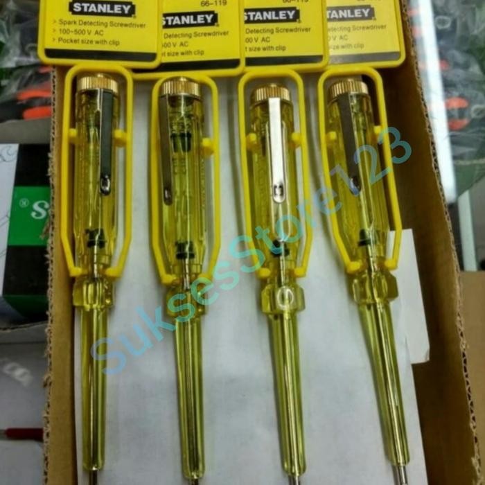 STANLEY Obeng Tespen/Listrik Body Kecil 100-500V Spark Testing