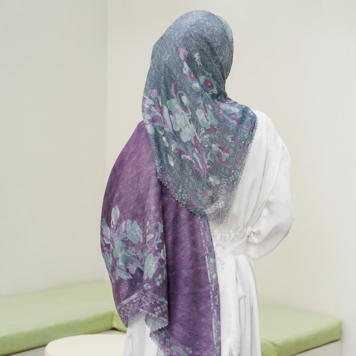 ASLI Radwah - Mysa Scarf - Scarf Twotone - Hijab Segi Empat Wanita Muslim - Kerudung Voal Square -