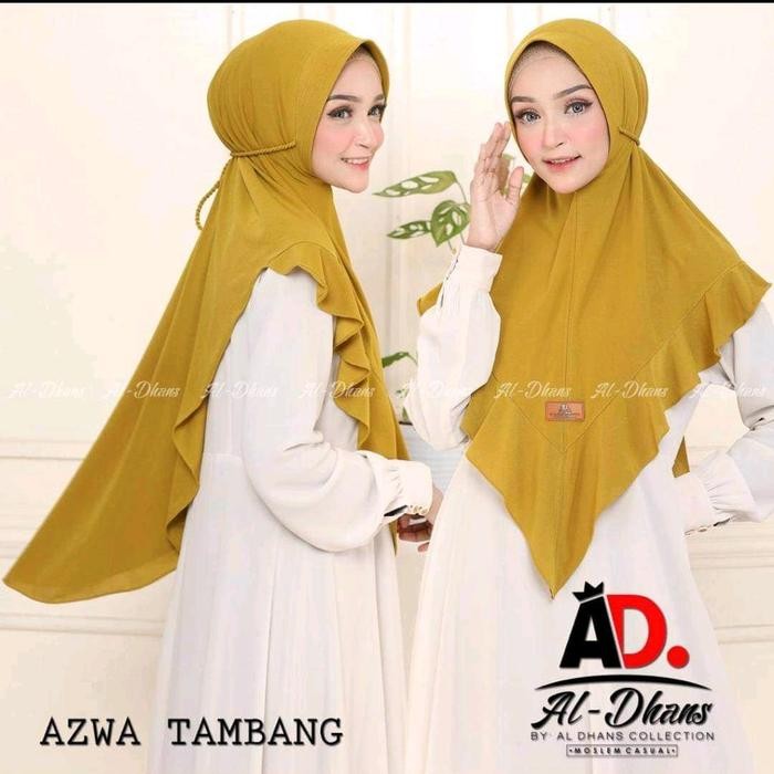 DISKON Jilbab Instan Pad Azwa Tali Tambang ORI Al - Dhans