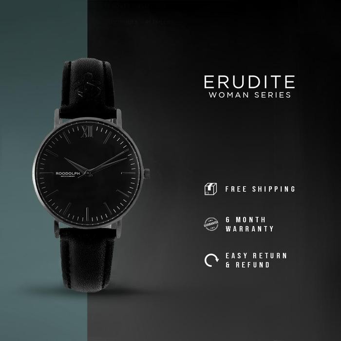 Roodolph Watch - Erudite All Black 32mm Jam Tangan Analog Wanita