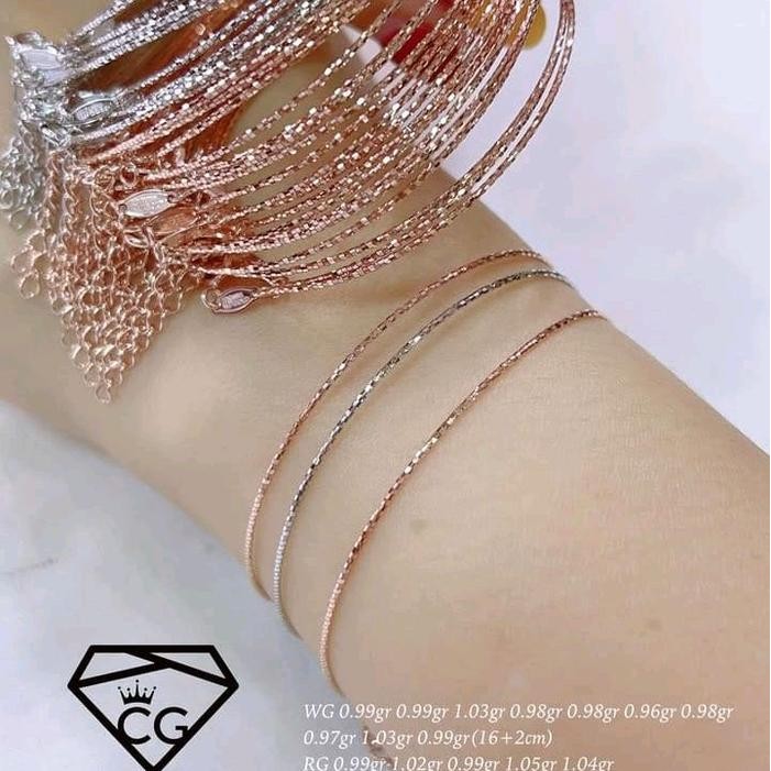 Gelang choker kilat emas 750 kadar 17k #chibi