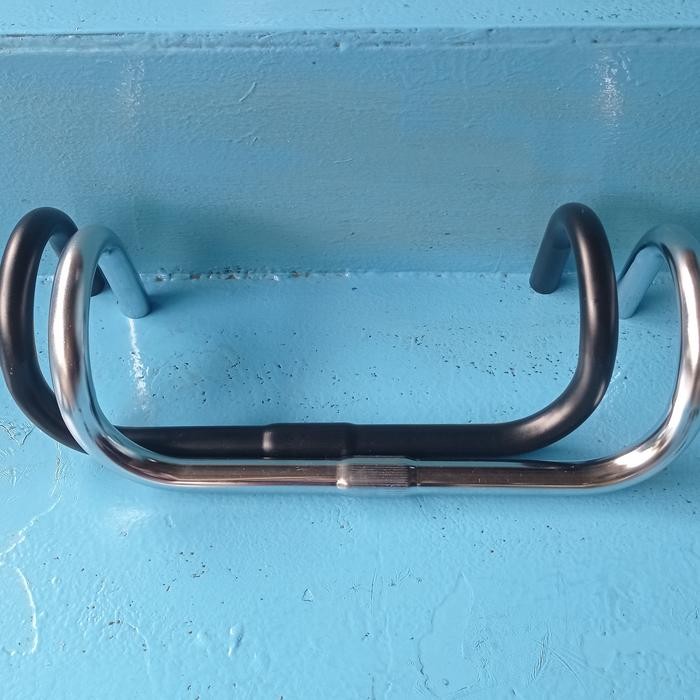 Wimcycle United - Stang Dropbar Handlebar Balap Roadbike Fixie 25.4 Crome Chrome Taiwan Hitam