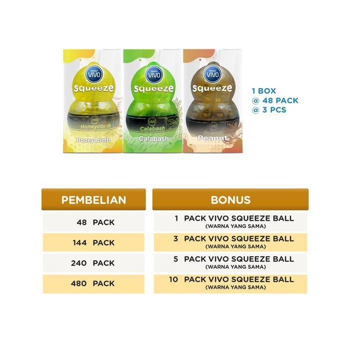 BisaInstan- Vivo Squeeze Ball - Peanut, Honeycomb, Calabash