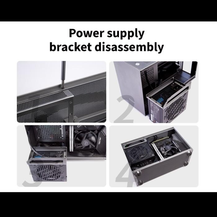 Pccooler Mini I100 Pro Mesh Itx Case For Pc + Riser Vertical Gpu Tbk