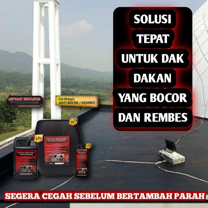 DISKON Aspal cair 25 Kg Anti Bocor Dan dinding rembes Free Kuas untuk aspal