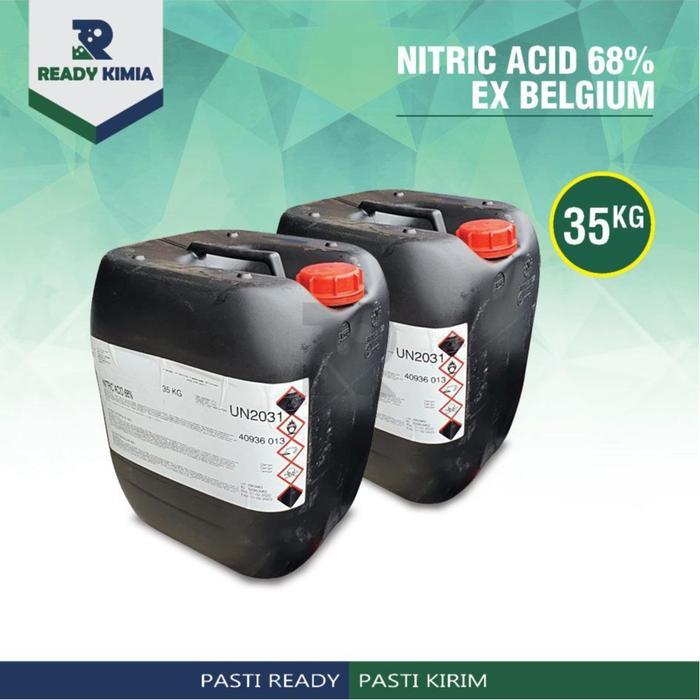 Hno3 35 Kg Kadar 68% 35Kg Nitric Acid 35 Kg 1 Jerigen Pembersih Kerak Keramik & Emas Terlaris