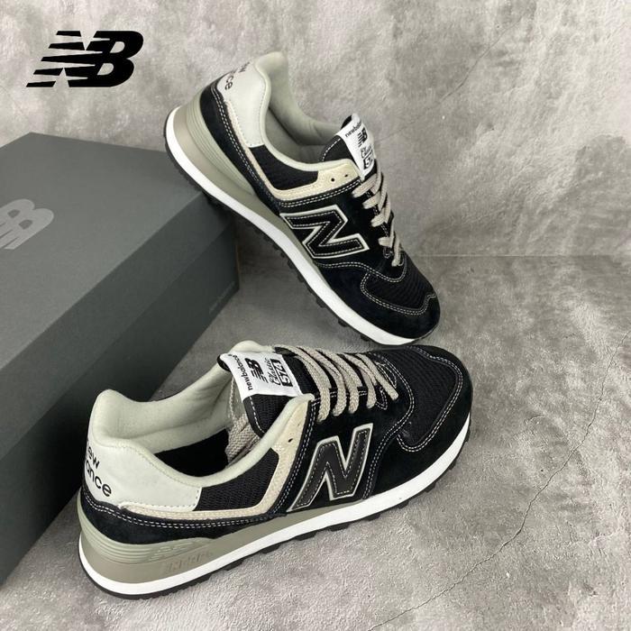 Promo Sepatu Nb New Balance 574 Black Grey Terlaris