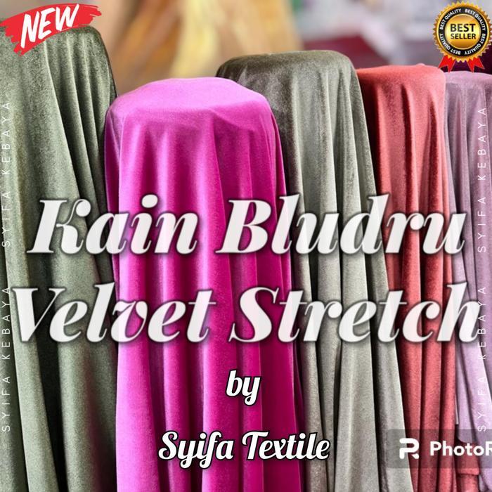 TERLENGKAP Kain Bludru Meteran / Kain Bludru Velvet / Kain Bludru Stretch Melar Tebal Mewah