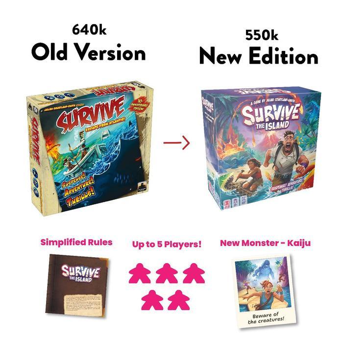 Bisa Grab Survive The Island New Edition Board Game - Previously Escape From Atlantis