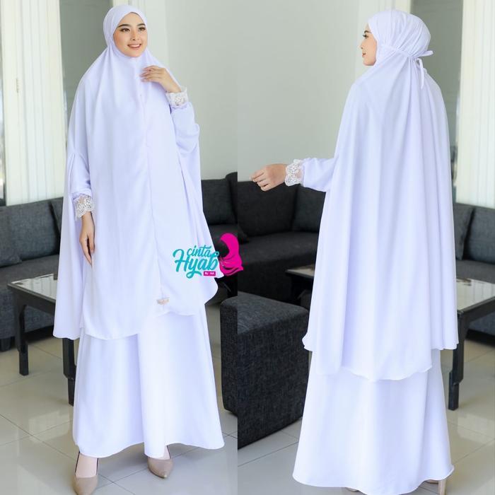 CINTA HIJAB SET GAMIS JUMBO UMROH HAJI KHIMAR SAKU JILBAB TANGAN SIZE JUMBO KHALIFAH Muslim Syari