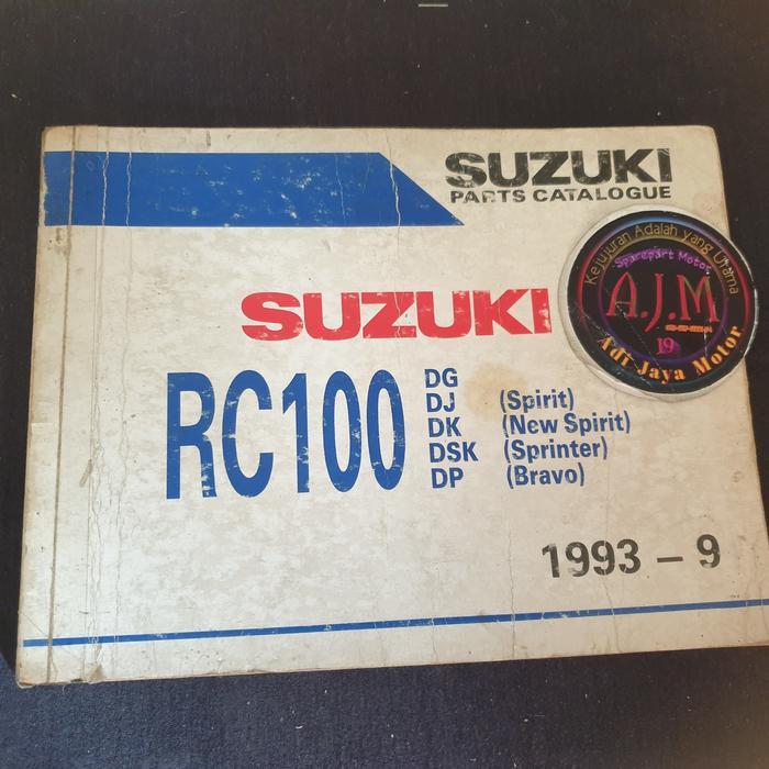 Buku Part Katalog Catalog Copian RC100 RC 100 SPIRIT SPRINTER BRAVO