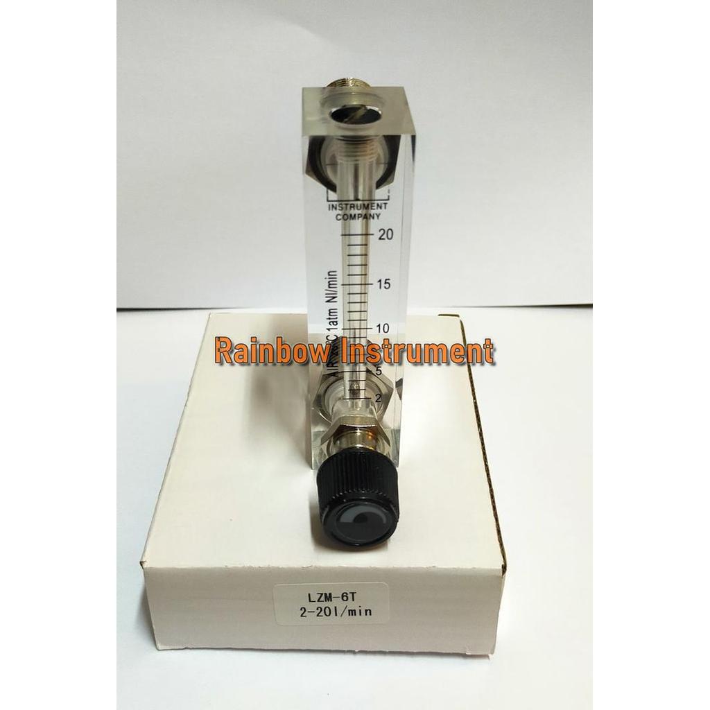 Rotameter gas flowmeter 2 - 20 Liter per Menit / Regulator udara / Gas Flowmeter /Acrylic Rotameter