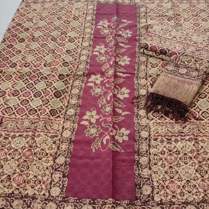 Kain batik sarimbit couple batik fariza cirebon doby cap tulis cerah 1