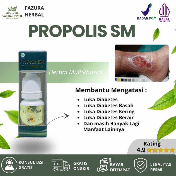 Propolis SM - Untuk Luka Diabetes, Luka Diabetes Basah, Luka Diabetes Kering, Luka Diabetes Berair,