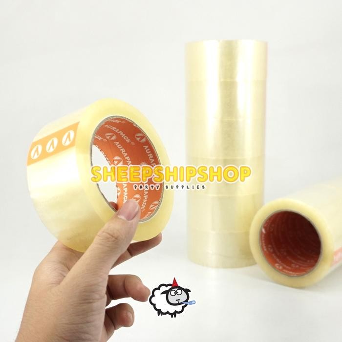 

Silahkan Order] Lakban Bening 48mm 2inch Aurapack Tape 90yard/Isolatip/Selotip/Isolasi