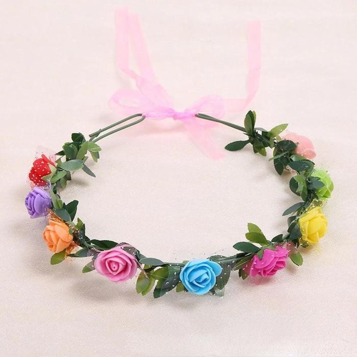 JakMall Flower Crown LED Bando Bunga Bandana Bunga Lampu