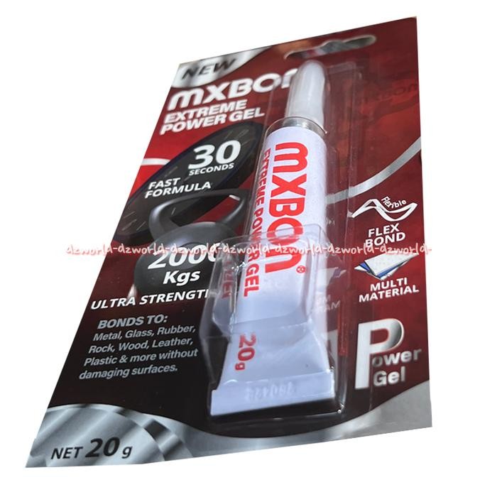 

MXBON EXTREME POWER GEL 30SECONDS LEM KUAT BEBAN 2000KG MX BON LEM SERBA GUNA LEM METAL KACA KARET
