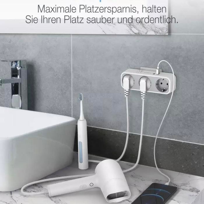 Promo Tessan Ts-322-De Stop Kontak 3 Ac Power & 2 Usb Port Multi Outlets Expander Wall Usb Socket