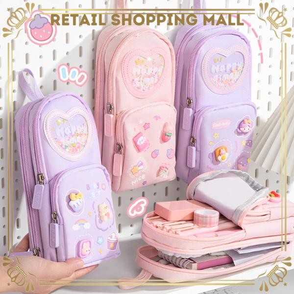 

RSM Tempat Pensil Lucu Kotak Pensil Serbaguna 6 Layers 3D 3 Resleting