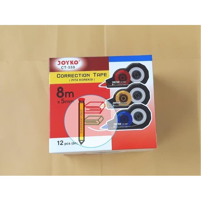 

NEW PRODUK CORRECTION TAPE JOYKO 8M CT-559 GROSIR WARUNG ARA67