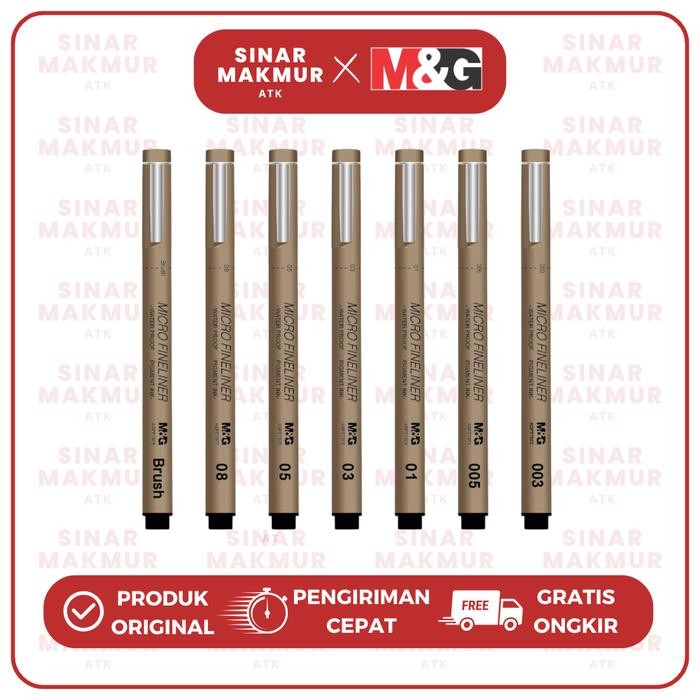 

Bisa Gosend! Microliner/Fineliner/Drawing Pen/Pen Sketsa Set Isi 7 Pcs Aspt7971 M&G (Set)