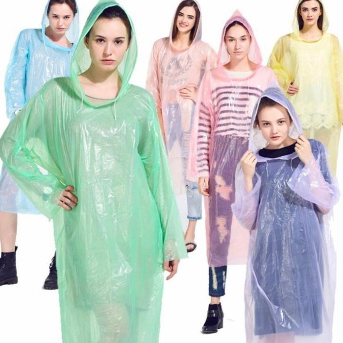 Jas Hujan Plastik Import Sekali Pakai Raincoat