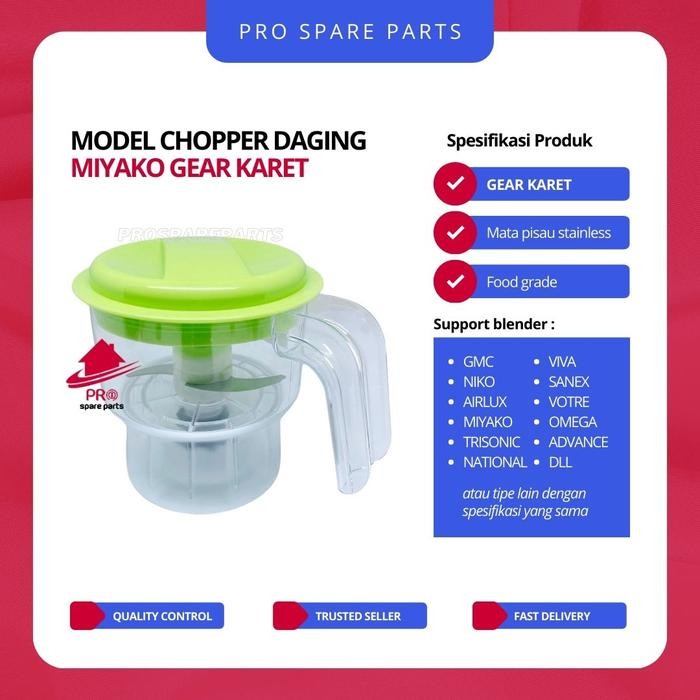 Chopper Daging Model Blender Miyako - Penggiling Daging Model Blender Miyako Gear Karet