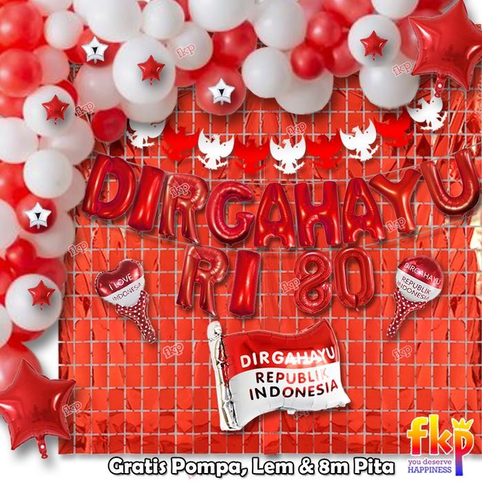 Terlaris Fun Kids Party Paket Dekorasi B Dirgahayu Garland Balon Hut Ri / Paket Menyambut Hari