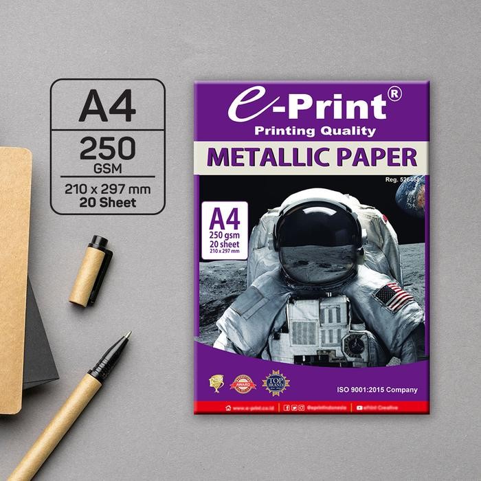 

Pilihan- E-Print Kertas Foto Metalic A4 250 Gsm Paper Printer Stationery
