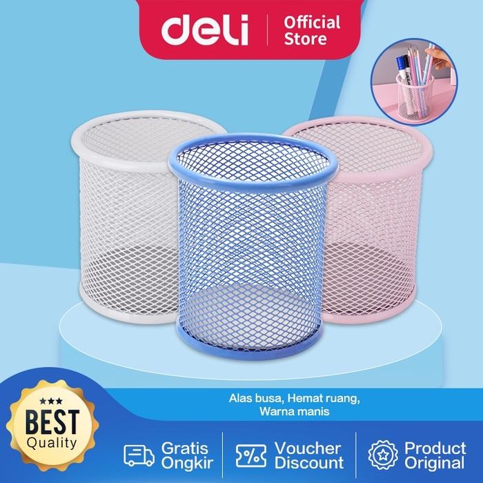 

Deli Tempat Pulpen Putih/Biru/Pink dengan Bahan Metal yang Awet 9153 Alat Kantor