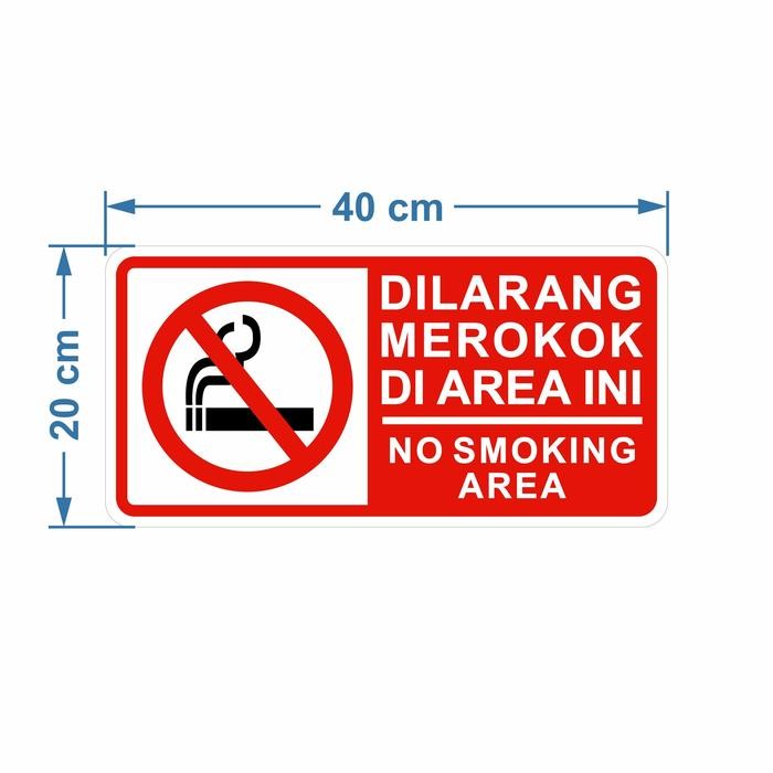 

RAMBU SIGN DILARANG MEROKOK NO SMOKING 40CM X 20CM PLAT ALUMUNIUM