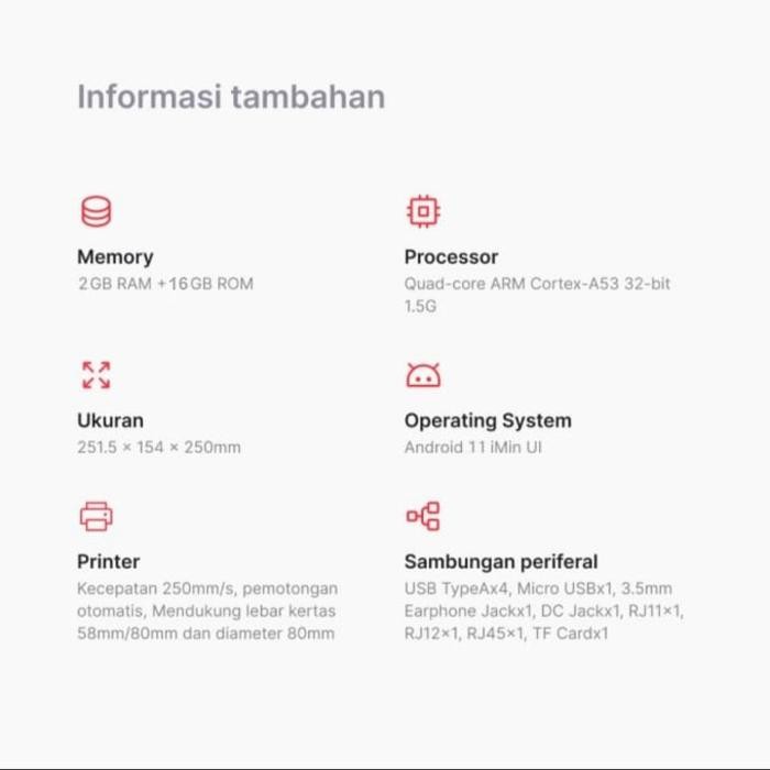 

ANDROID POS DESKTOP MESIN KASIR 10" IMIN D2 402