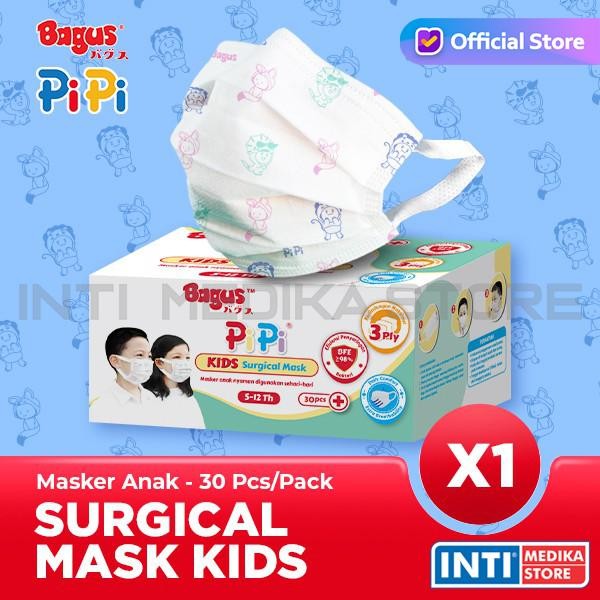 BAGUS - Masker Anak 3 Ply Earloop Masker Medis Anak Surgical Mask