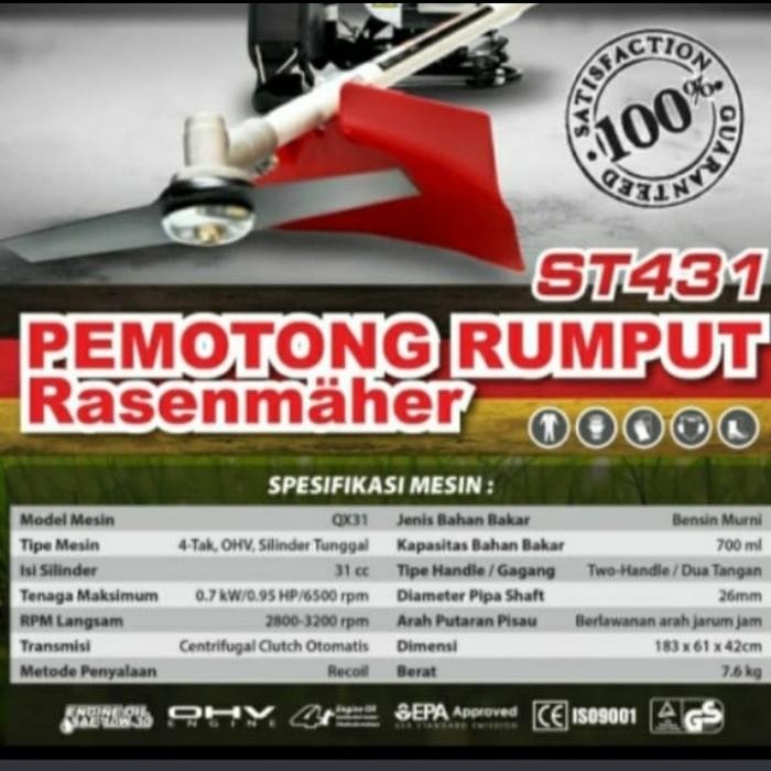 Murah Mesin Potong Rumput Starke St431 Model Honda 4 Tak Terlariss 