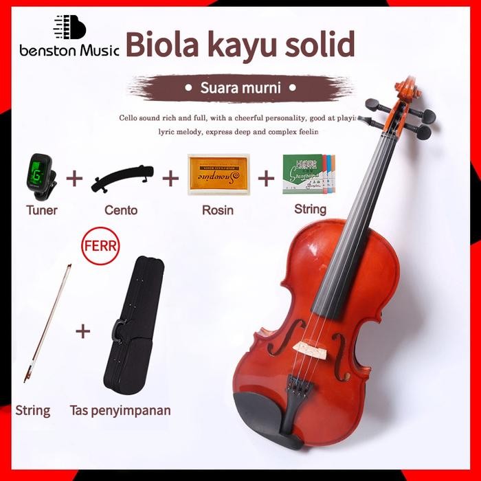 Benston Music- 4/4 biola untuk dewasa, anak-anak, dan remaja /alat musik gesek /biola anak /biola