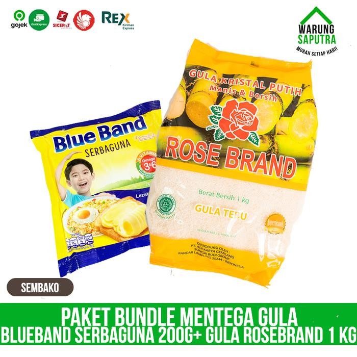 

Pilihan- Paket Bundle Mentega Gula Blueband Serbaguna 200G + Rose Brand 1 Kg