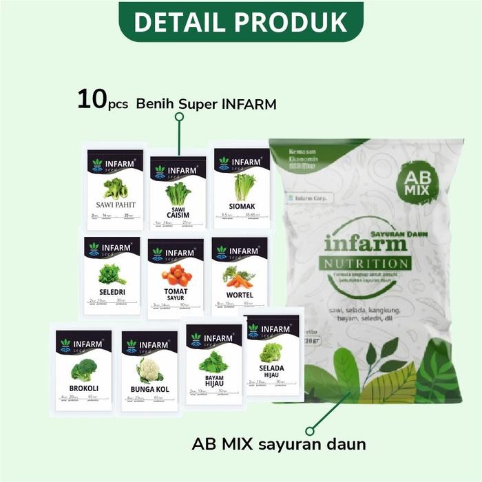 Paket Benih Sayuran Isi 10 Macam Benih Infarm