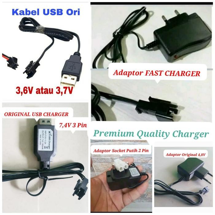 Pilihan- Mobil Remot Charger Baterai Rc Remote Control Adaptor Batre Batere