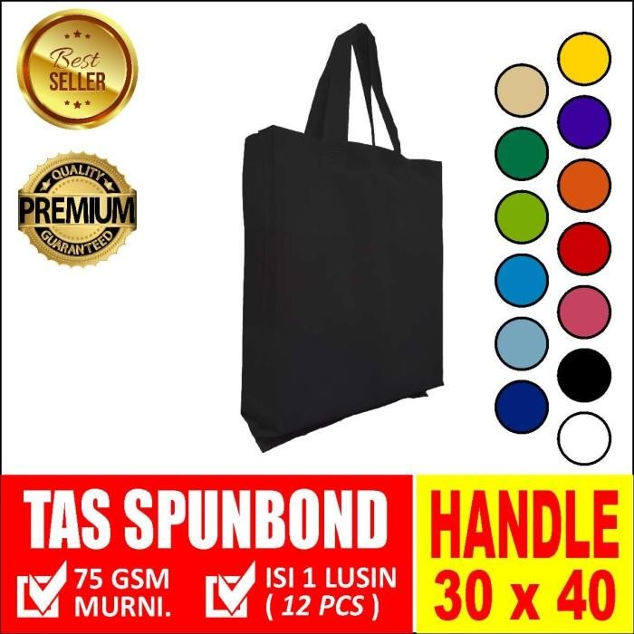 

Pilihan- Goody Bag Spunbond Handle 30X40 Lusinan - Warna Hitam