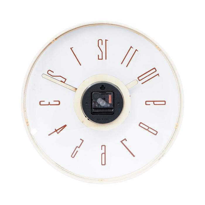 40 Cm Jam Dinding 347Ys - Cokelat Natural