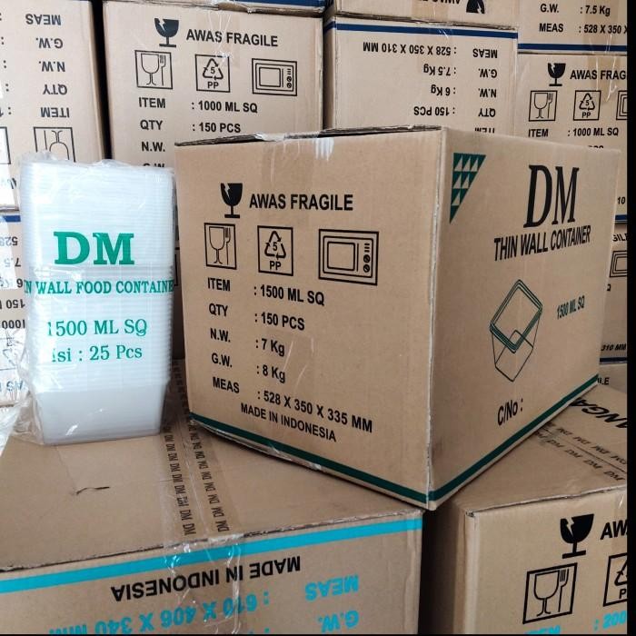 

THINWALL SQUARE 1500 ML SQ - 1500ML SQ PERSEGI - 150 PCS