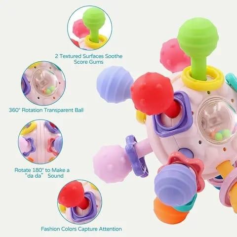 

Ball - Bola Teether Bayi Mainan Gigitan Bayi BPA Free Rattle Teether Mainan Edukasi Anak Bayi