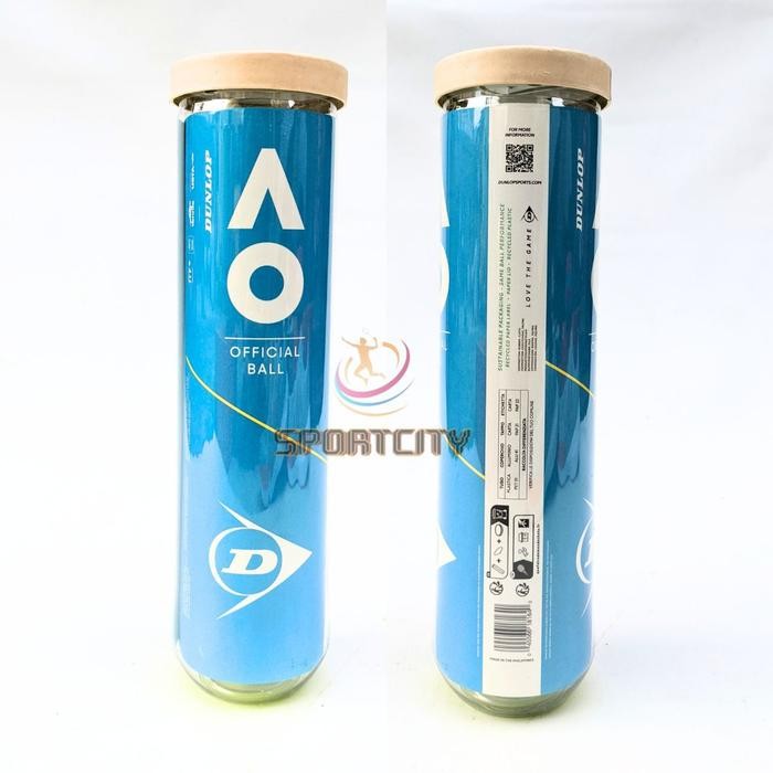 Bola Tenis Dunlop Ao Ball Official Isi 4 Australian Open Terlaris