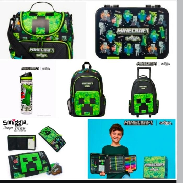 ORIGINAL Smiggle craft Bento Box, Botol Minum, Lunch Bag, Trolley craft READY STOCK