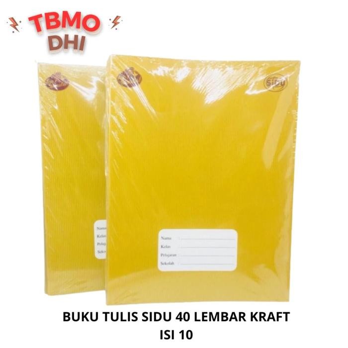

New FS SIDU 40 SAMPUL KRAFT BUKU TULIS (1 PACK) SINAR DUNIA Sekolah Paper