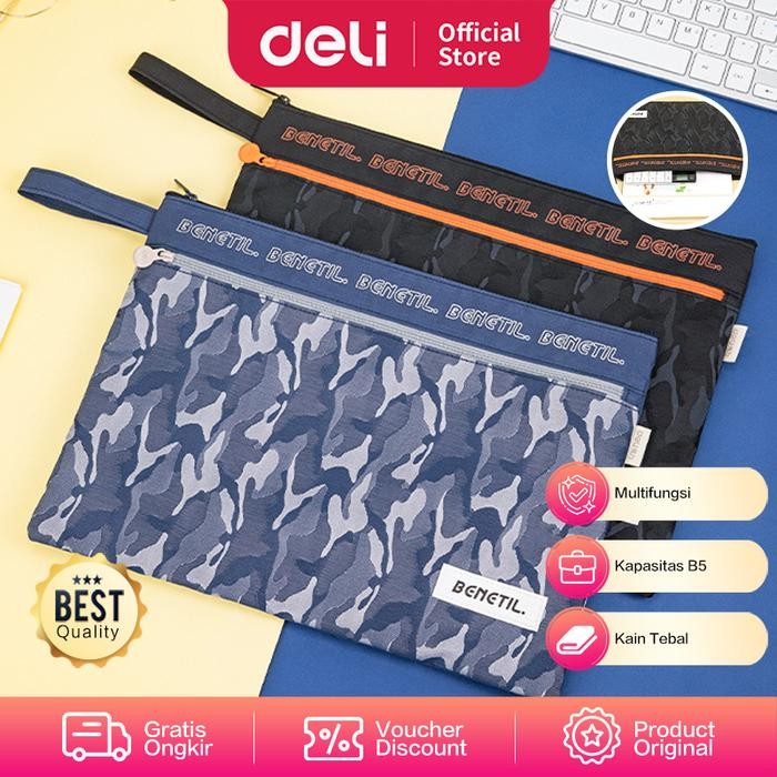 

OJ Deli Tas Dokumen / Pouch Dokumen / Zipper File Bag 33 cm 73345